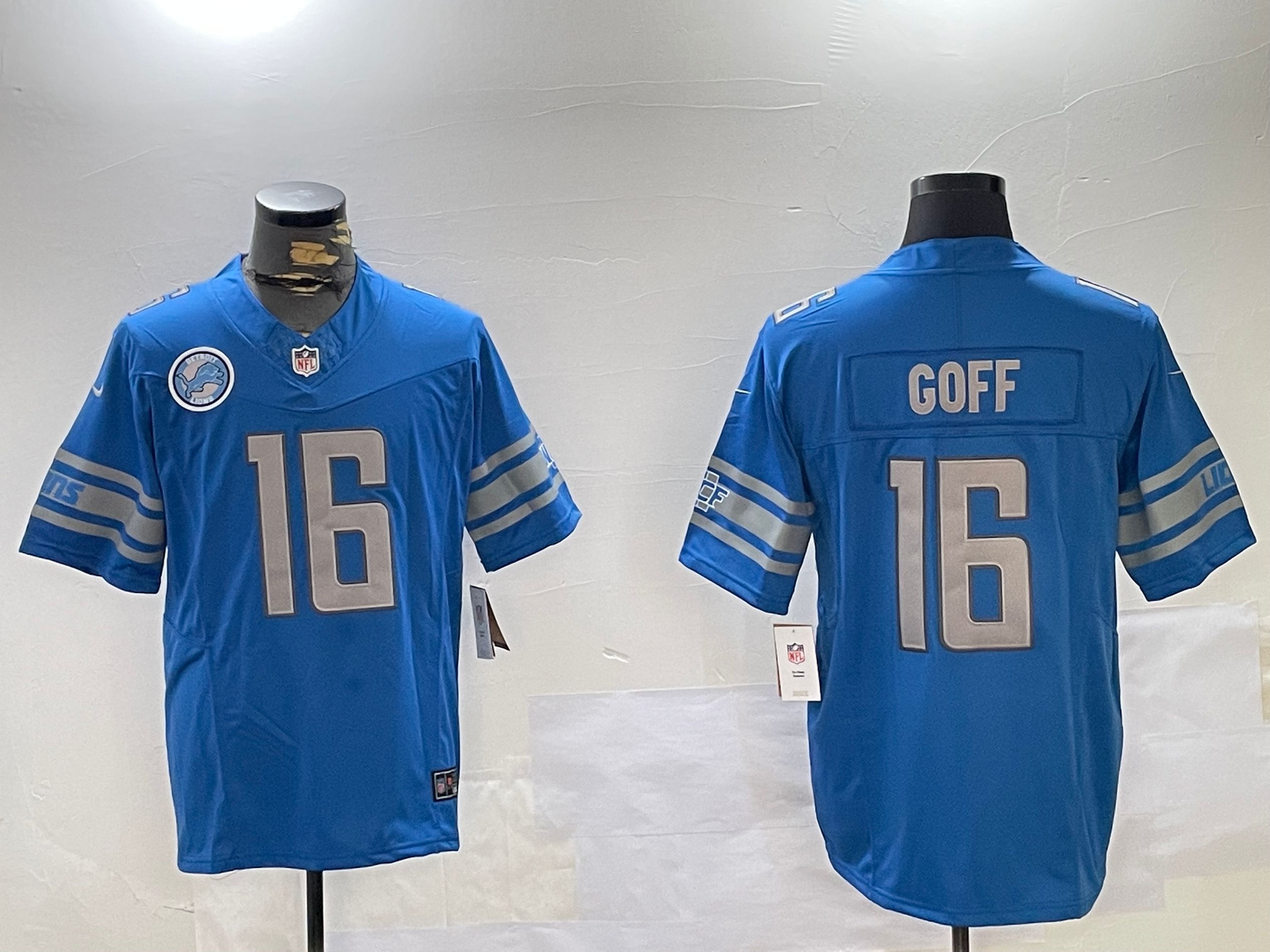 Men Detroit Lions #16 Goff Blue three generations 2024 Nike Limited NFL Jersey style 3->detroit lions->NFL Jersey